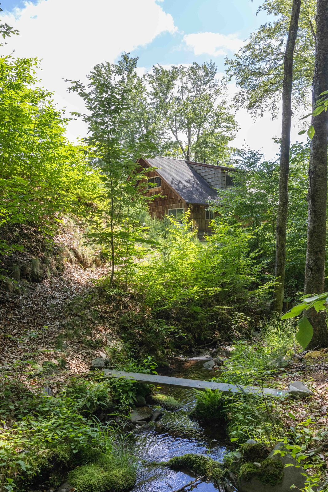 The creek running below the chalet
